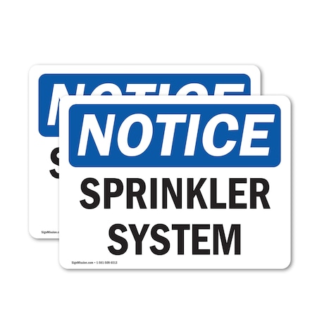 Signmission Sprinkler System, 7 in W x Rectangle, Vinyl Decal OS-2PACK-NS-D-57-L-18414